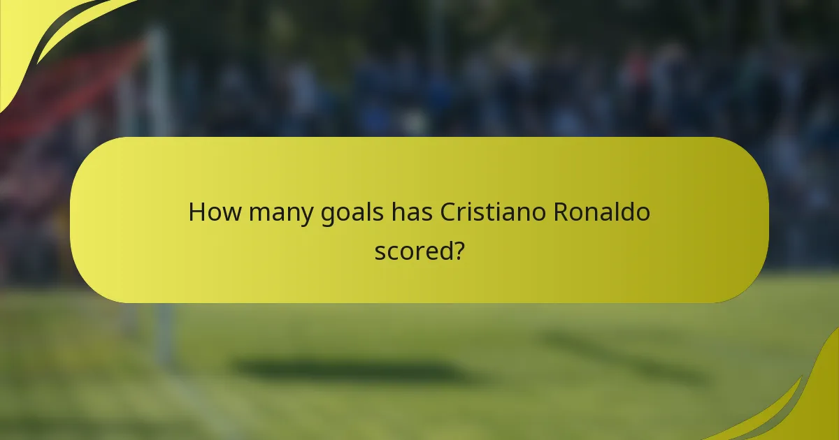 How many goals has Cristiano Ronaldo scored?